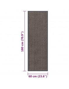 Zerbino Trapuntato 60x180 cm Marrone Scuro