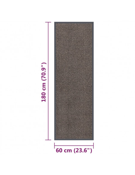Zerbino Trapuntato 60x180 cm Marrone Scuro