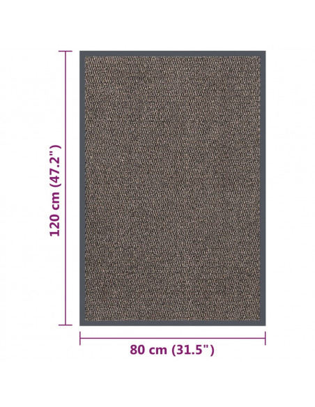 Zerbino Trapuntato 80x120 cm Marrone Scuro