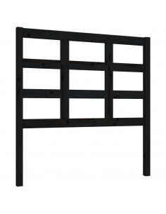 Testiera per Letto Nera 95,5x4x100 cm Legno Massello di Pino 2