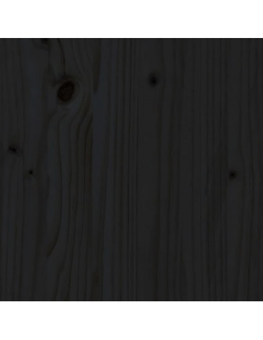 Testiera per Letto Nera 95,5x4x100 cm Legno Massello di Pino