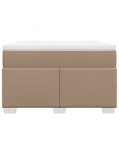 Giroletto a Molle con Materasso Cappuccino 120x200cm Similpelle