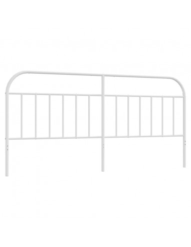 Testiera in Metallo Bianco 200 cm