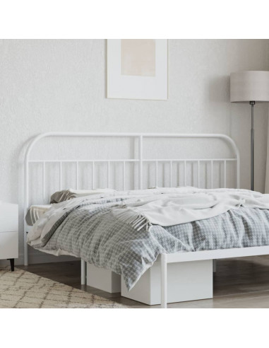 Testiera in Metallo Bianco 200 cm