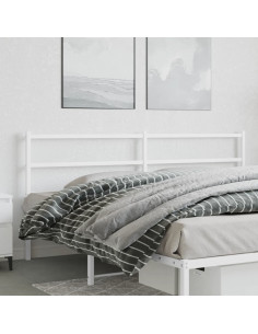 Testiera in Metallo Bianco 180 cm