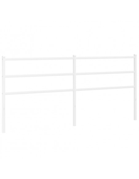 Testiera in Metallo Bianco 180 cm