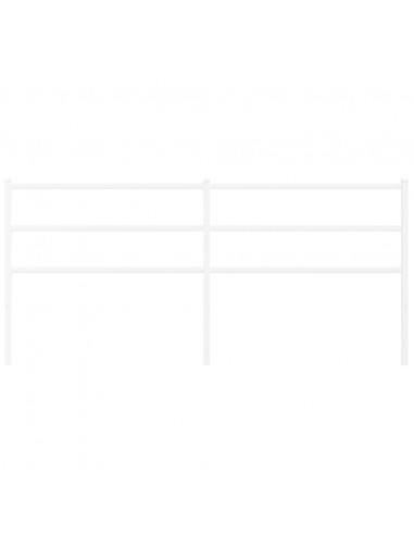 Testiera in Metallo Bianco 180 cm