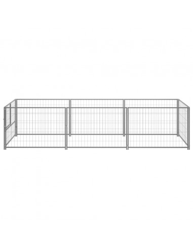 Gabbia per Cani Argento 3 m² in Acciaio