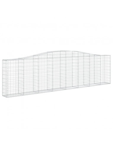 Cesti Gabbioni ad Arco 4 pz 400x30x100/120 cm Ferro Zincato