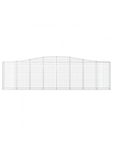 Cesti Gabbioni ad Arco 4 pz 400x30x100/120 cm Ferro Zincato