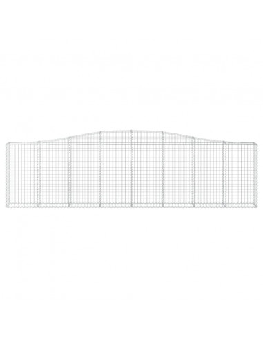 Cesti Gabbioni ad Arco 7 pz 400x30x100/120 cm Ferro Zincato