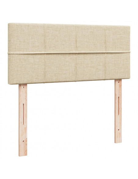 Giroletto a Molle con Materasso Crema 120x190 cm in Tessuto