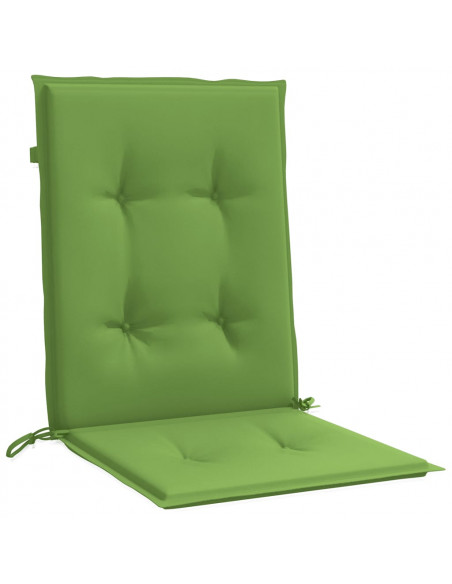 Cuscini Sedia Schiena Bassa 2 pz Verde Mélange 100x50x4 Tessuto