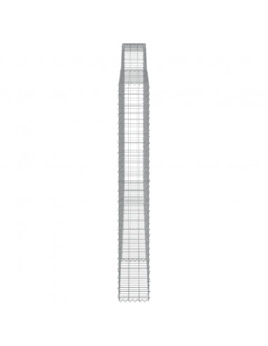 Cesti Gabbioni ad Arco 4 pz 400x30x220/240 cm Ferro Zincato