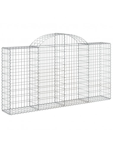 Cesti Gabbioni ad Arco 13 pz 200x30x100/120 cm Ferro Zincato