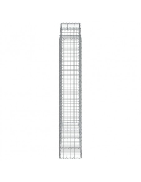 Cesto Gabbione ad Arco 200x50x220/240 cm Ferro Zincato
