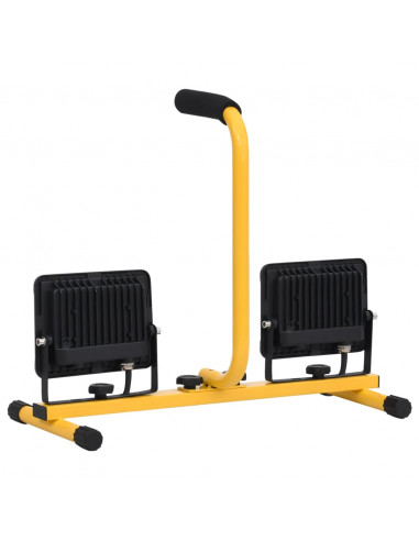 Faretto a LED con Maniglia 2x30 W Bianco Caldo