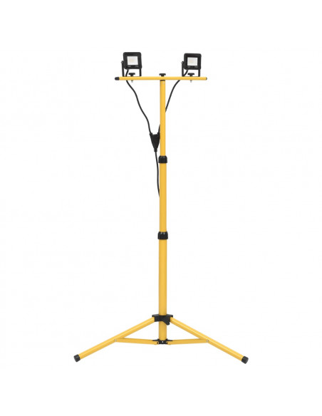 Faretto a LED con Treppiede 2x10 W Bianco Freddo