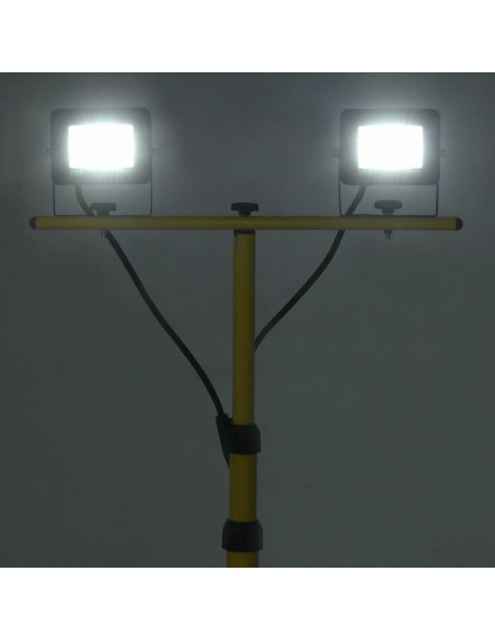 Faretto a LED con Treppiede 2x10 W Bianco Freddo