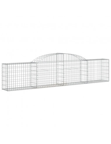 Cesti Gabbioni ad Arco 8 pz 300x30x60/80 cm Ferro Zincato