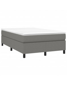 Giroletto a Molle con Materasso Grigio Scuro 120x190cm Tessuto 2