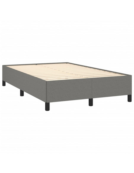 Giroletto a Molle con Materasso Grigio Scuro 120x190cm Tessuto