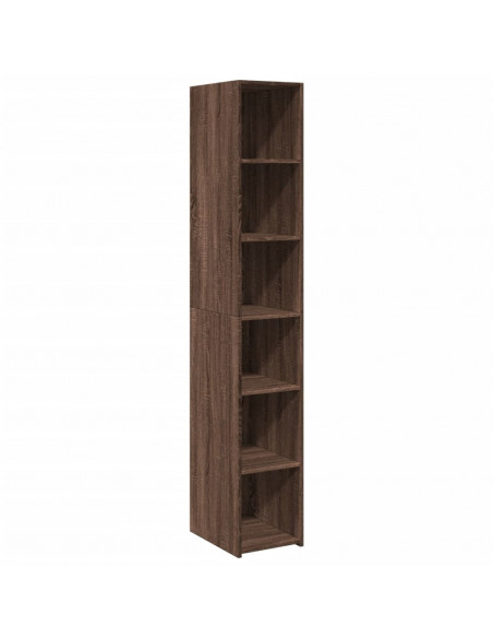 Credenza Rovere Marrone 30x41x185 cm in Legno Multistrato