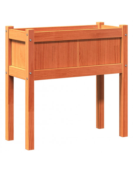 Fioriera Giardino Gambe Marrone Cera 70x31x70 cm Massello Pino