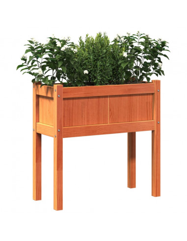 Fioriera Giardino Gambe Marrone Cera 70x31x70 cm Massello Pino