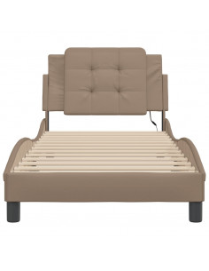 Giroletto con Luci LED Cappuccino 90x200 cm in Similpelle 2