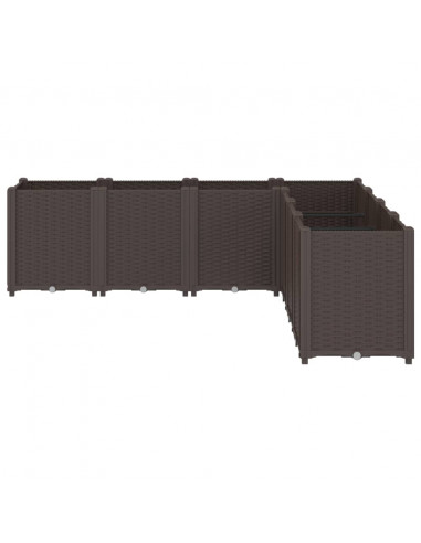 Fioriera da Giardino Marrone 160x160x53 cm in PP