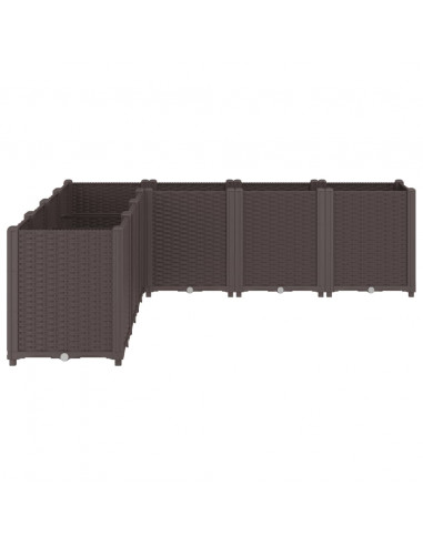 Fioriera da Giardino Marrone 160x160x53 cm in PP