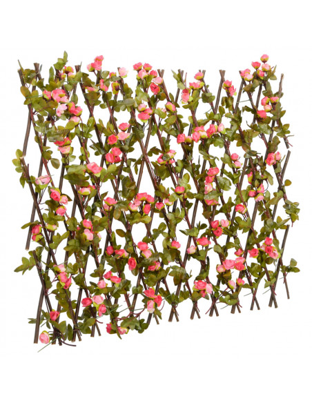 Traliccio Edera Artificiale Espandibile 5pz Rosa Scuro 180x60cm