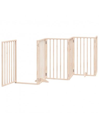 Cancello per Cani Porta Pieghevole 15 Pannelli 750 cm in Pioppo