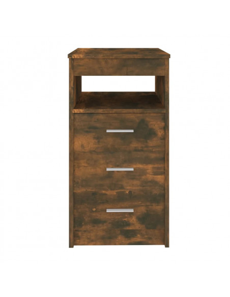 Cassettiera Rovere Fumo 40x50x76 cm in Legno Multistrato