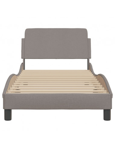 Giroletto con Testiera Tortora 80x200 cm in Tessuto