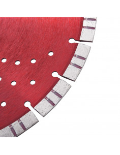 Disco da Taglio Diamantato con Turbo e Fori in Acciaio 300 mm