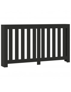 Copertura Termosifone Nera 149x20x82 cm Legno Multistrato 2