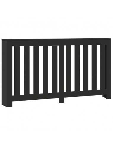 Copertura Termosifone Nera 149x20x82 cm Legno Multistrato