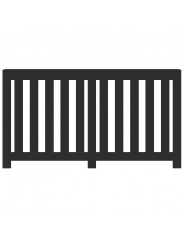 Copertura Termosifone Nera 149x20x82 cm Legno Multistrato