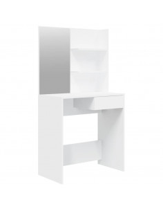 Toeletta con Specchio Bianco 74,5x40x141 cm 2