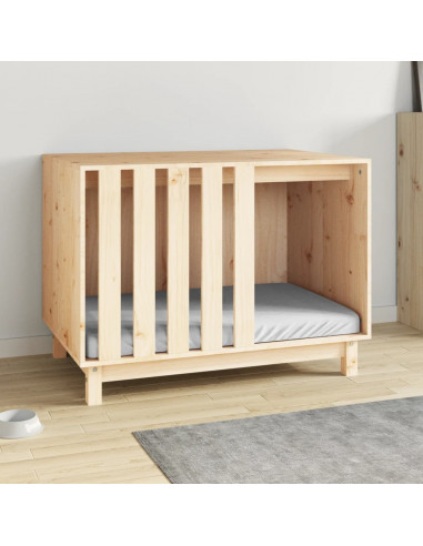 Casetta per Cani 90x60x67 cm in Legno Massello di Pino