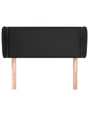 Testiera ad Orecchio Nera 93x23x78/88 cm in Similpelle