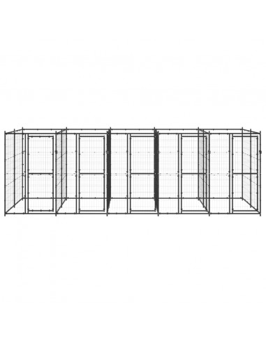 Gabbia per Cani da Esterno in Acciaio 12,1 m²