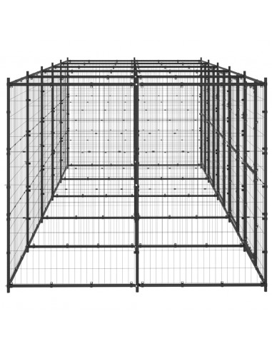 Gabbia per Cani da Esterno in Acciaio 12,1 m²