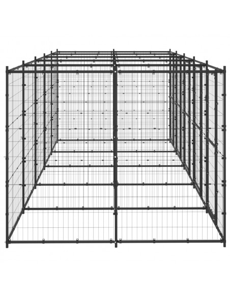 Gabbia per Cani da Esterno in Acciaio 12,1 m²
