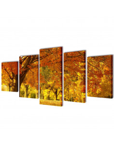 5 pz Set Stampa su Tela da Muro Acero 200 x 100 cm 2