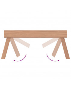 Vassoio Pieghevole 55x35x25 cm in Legno Massello di Teak