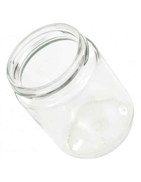 Vasi Marmellata in Vetro Coperchio Bianco e Rosso 96 pz 230 ml