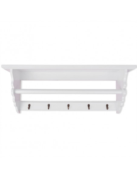 Appendiabiti in MDF bianco in stile barocco